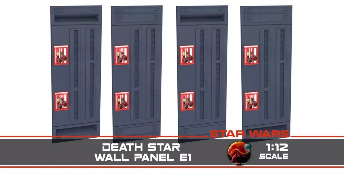 Death Star Wall Panel - E1 - 1-12 scale Blackseries  3D print model