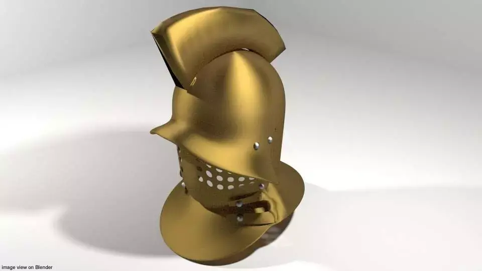 Ancient Combat Helmet - Roman Gladiator 3D model