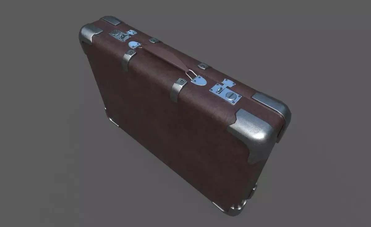 Low Poly Valise 2 suitcase Low-poly 3D model
