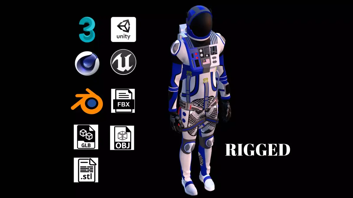 Astronaut Spacesuit Malaysia 3D model