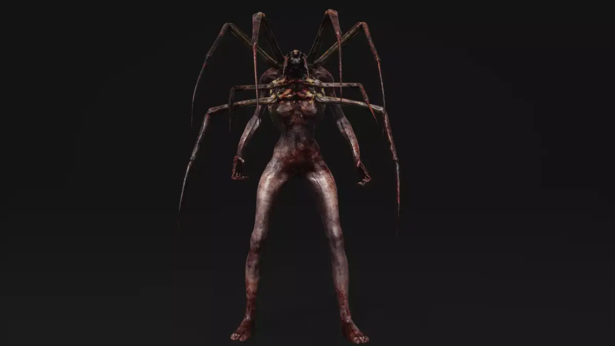 Mutant Spider - Horror Insects Collection Low-poly 3D model