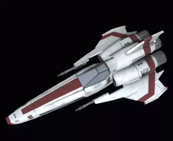 Viper Galactica Low-poly 3D model