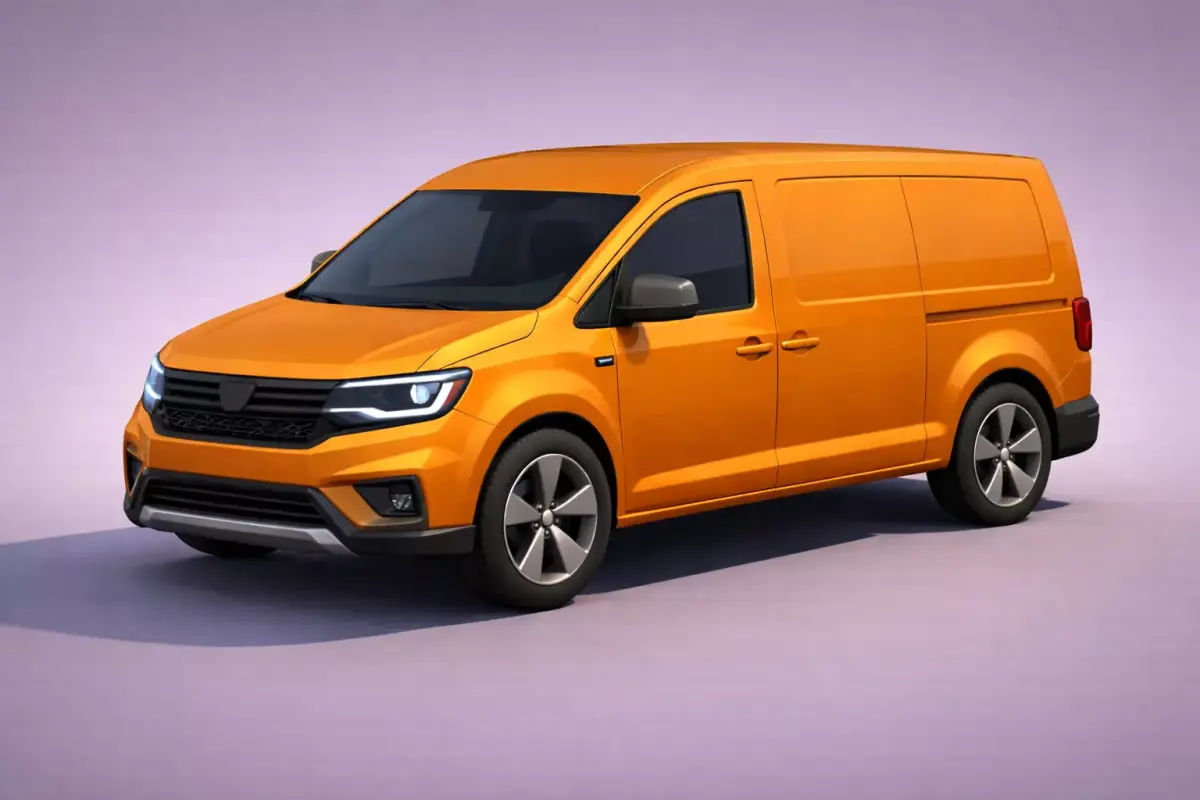 Low Poly Modern Generic Panel Van Model PBR Texture Low-poly 3D model