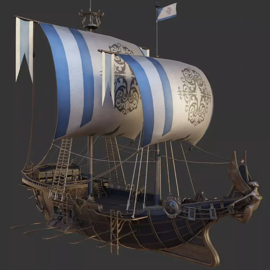 Ship Pack Low-poly 3D model buy