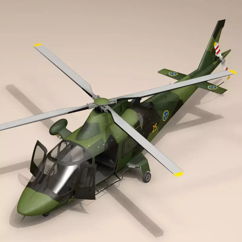 AW109LUH Swedish Air Force 3D model