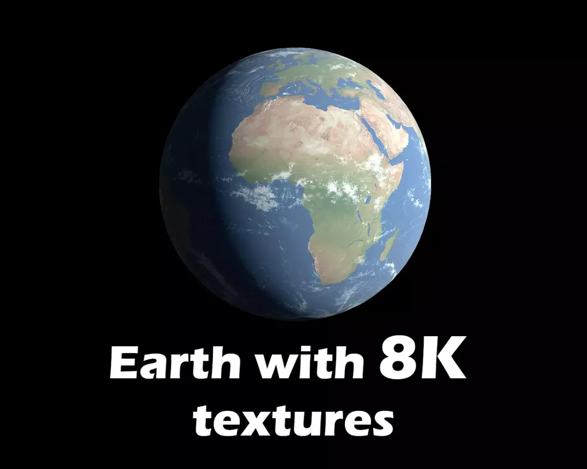 Earth 3D model with 8k textures Free low-poly 3D model