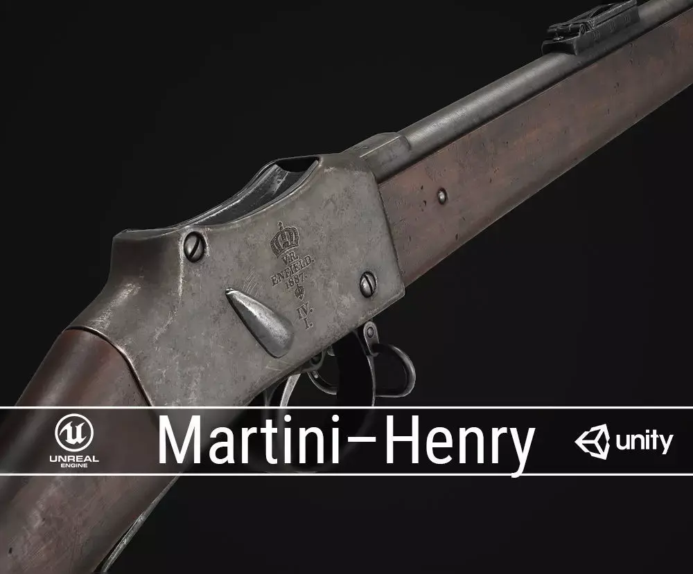 PBR British Martini-Henry Low-poly 3D model
