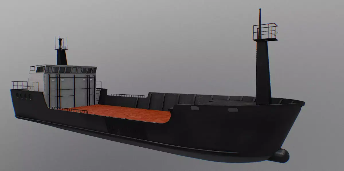 Fishing Vessel Ship Low-poly 3D model