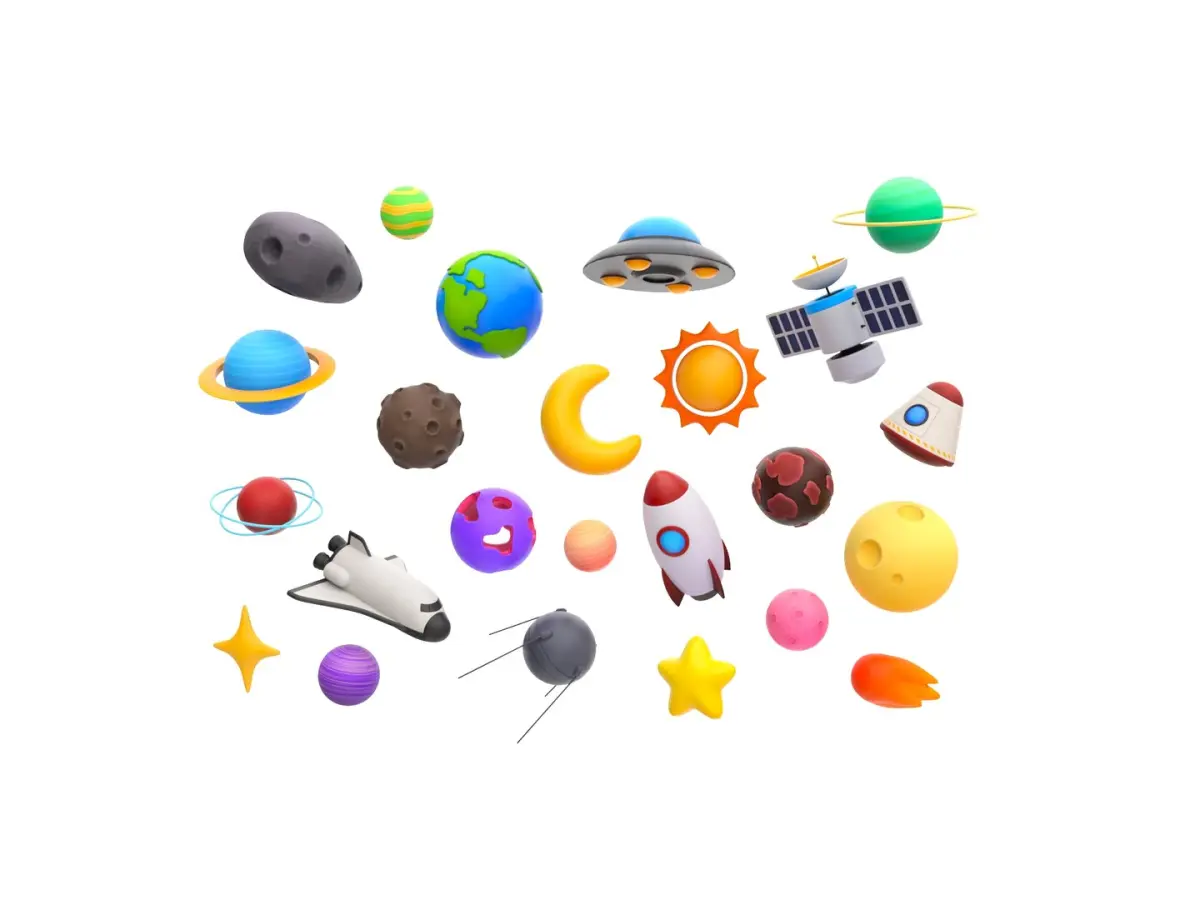 Cartoon Space Pack 3D model purchase