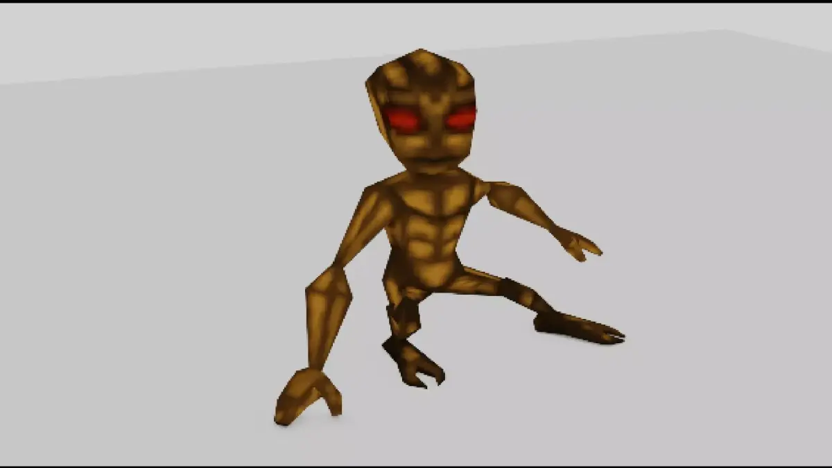 Alien of Varginha Retro Model PSX Style Low-poly 3D model