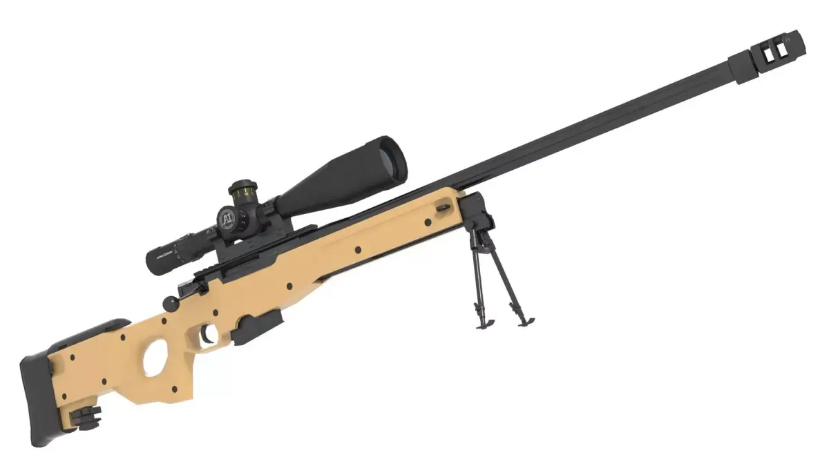 AWP AWM Sniper rifle 3D model LOW POLY Low-poly 3D model