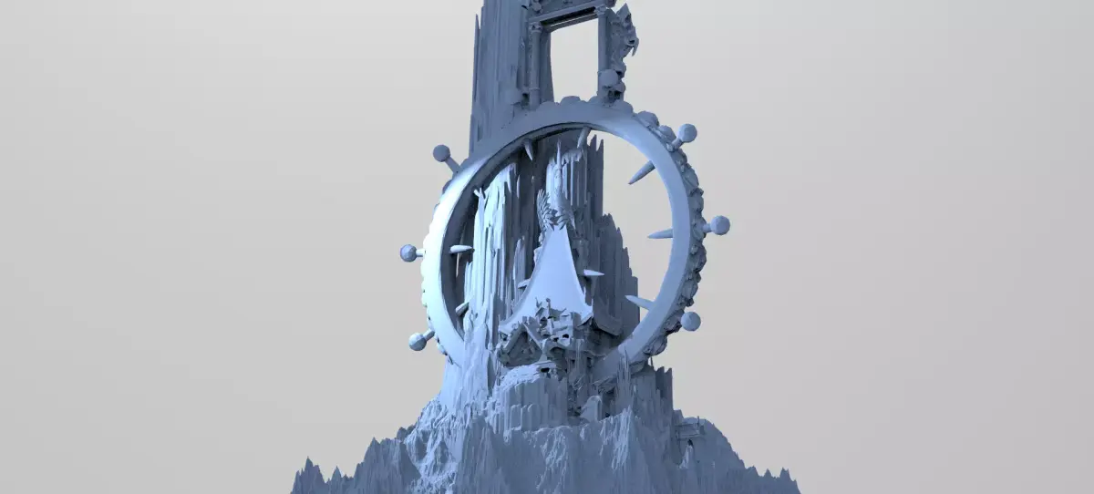 Mount Olympus mountain Temple 5 3D model