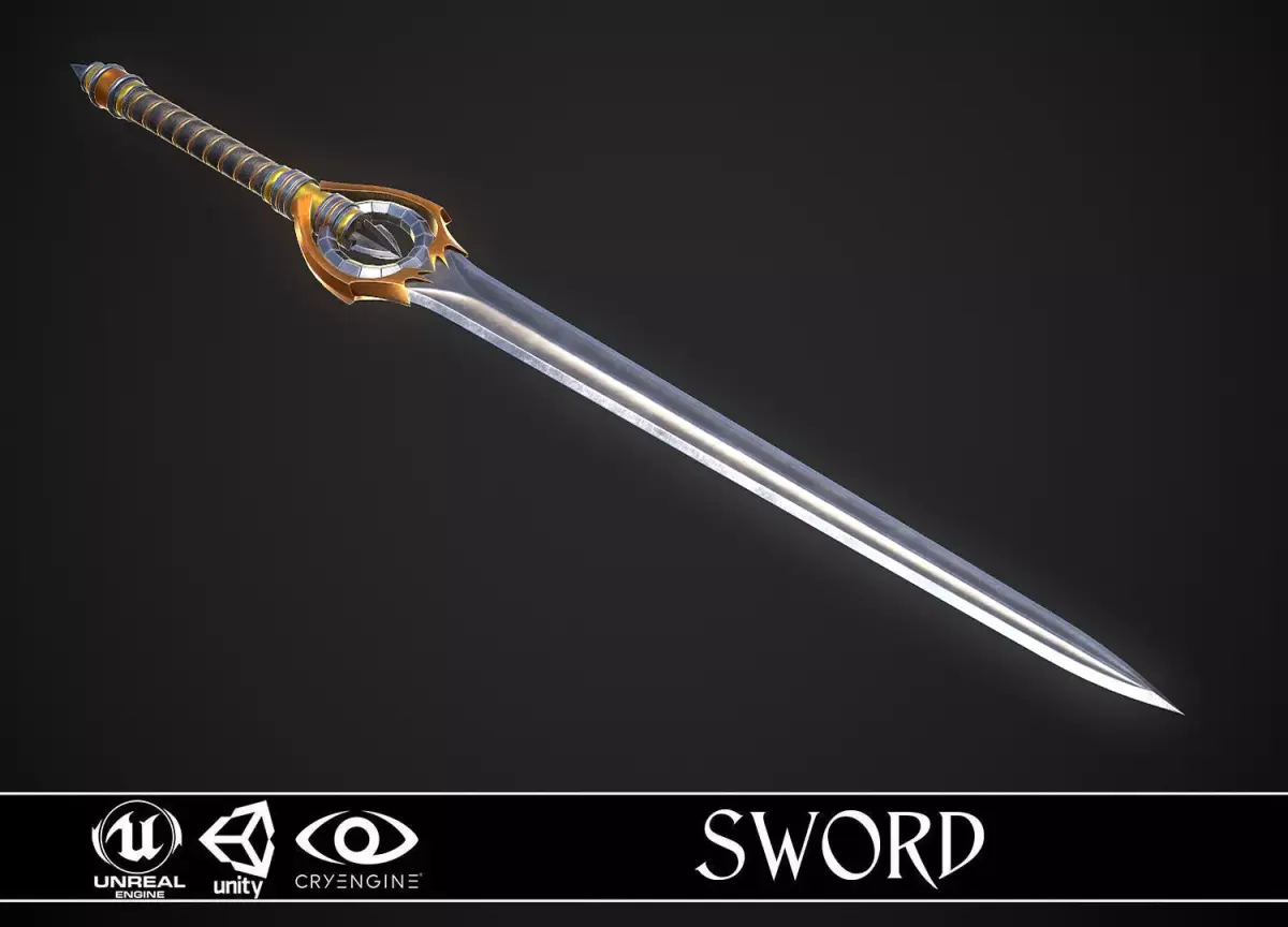 Sword A7 Low-poly 3D model
