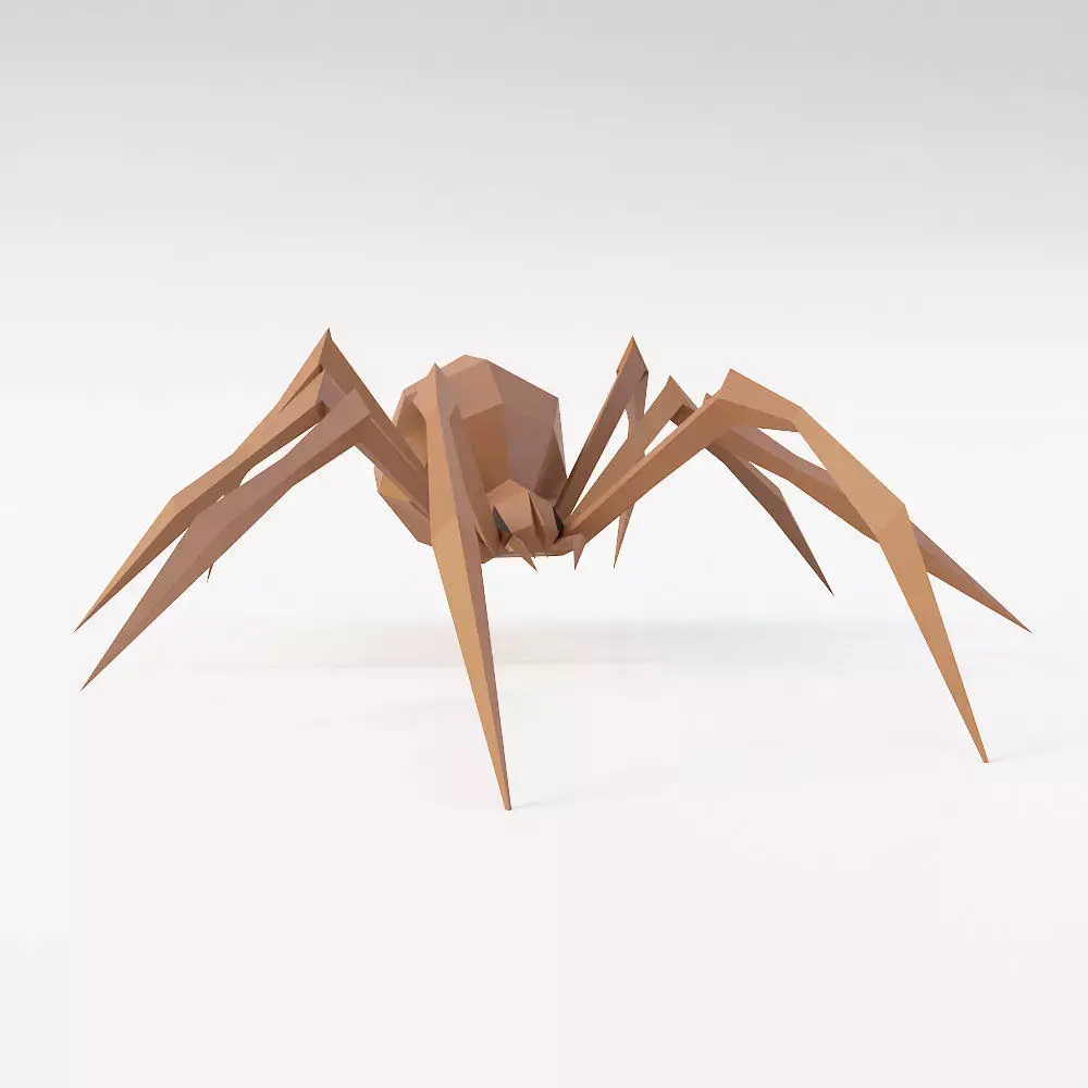 Creepy spider low poly 3d model  Low-poly 3D model