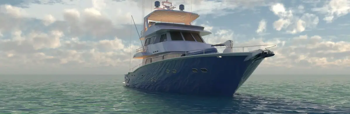 Yacht fishing boat 3D model