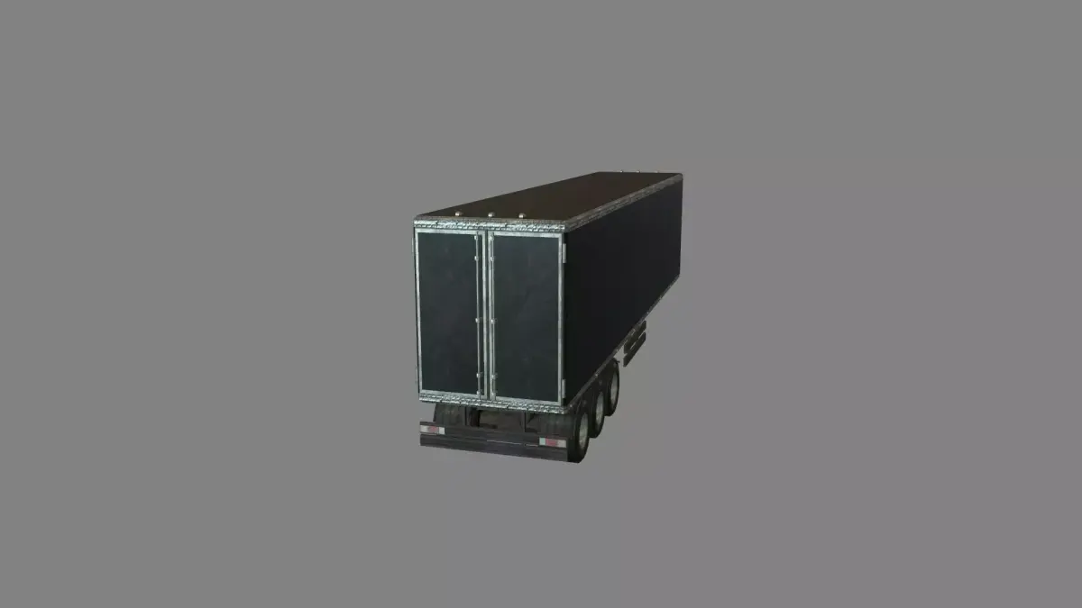 trailer cargo Low-poly 3D model