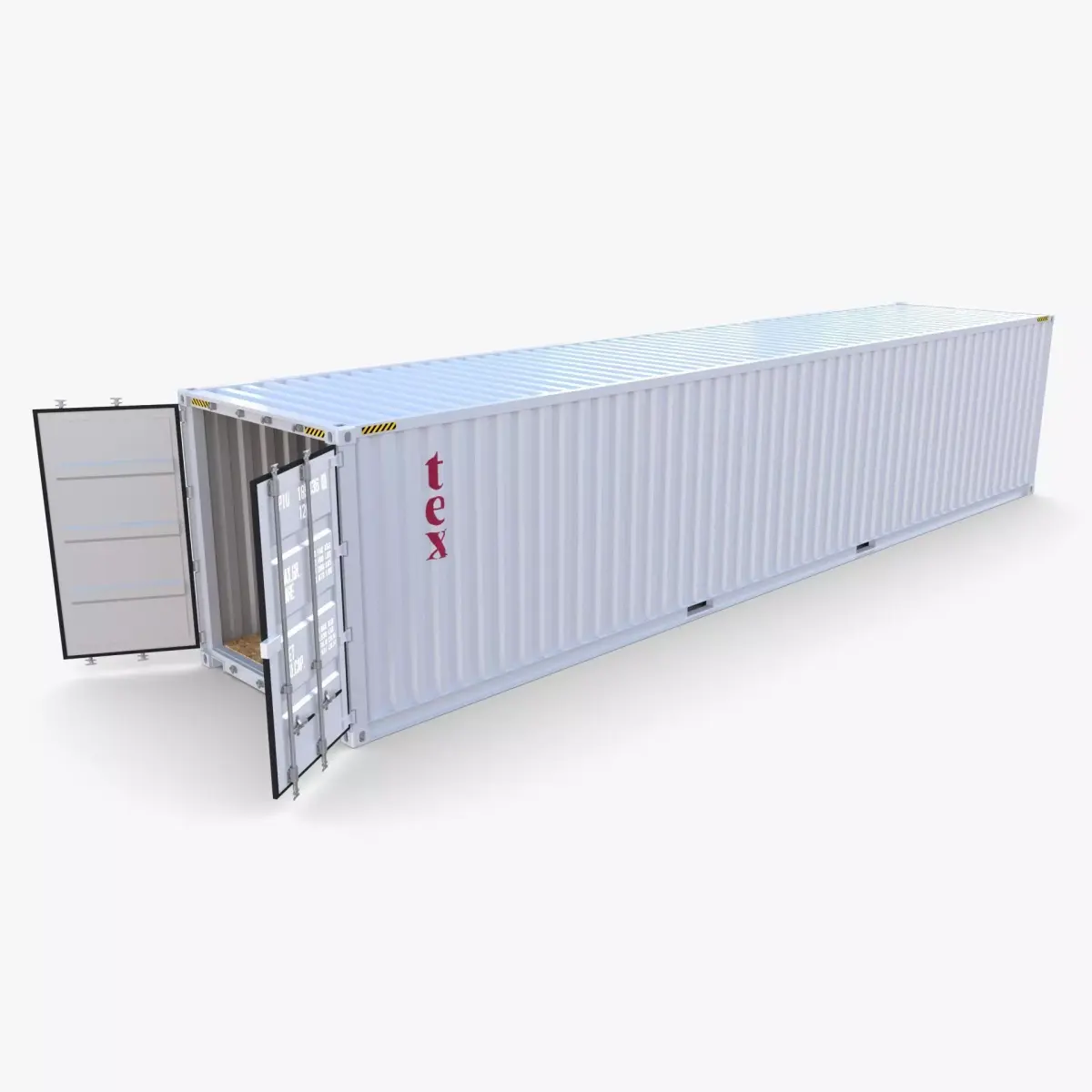 40ft Shipping Container Tex v2 3D model