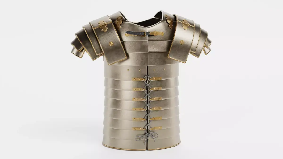 Lorica Segmentata - Aged Roman Armor Equipment 3D model