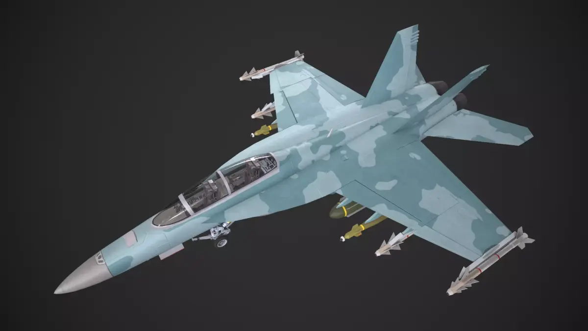 F-18 Super Hornet Low-poly 3D model