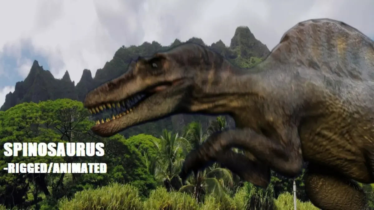 Spinosaurus Rigged  Low-poly 3D model