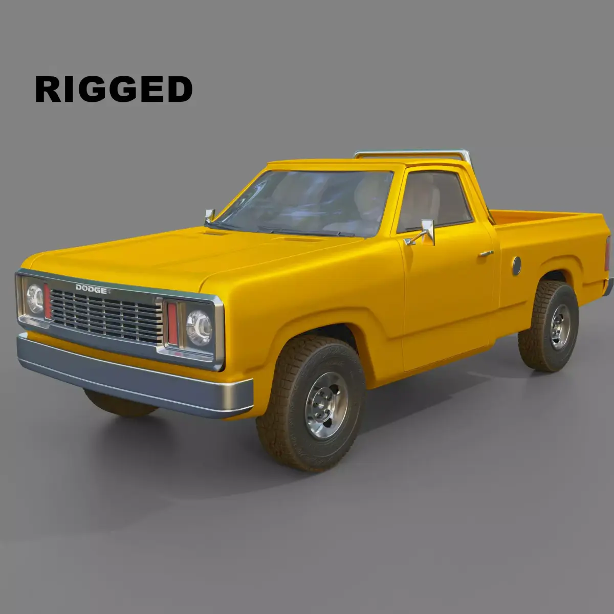 Dodge Power Wagon W200 1977 Free low-poly 3D model