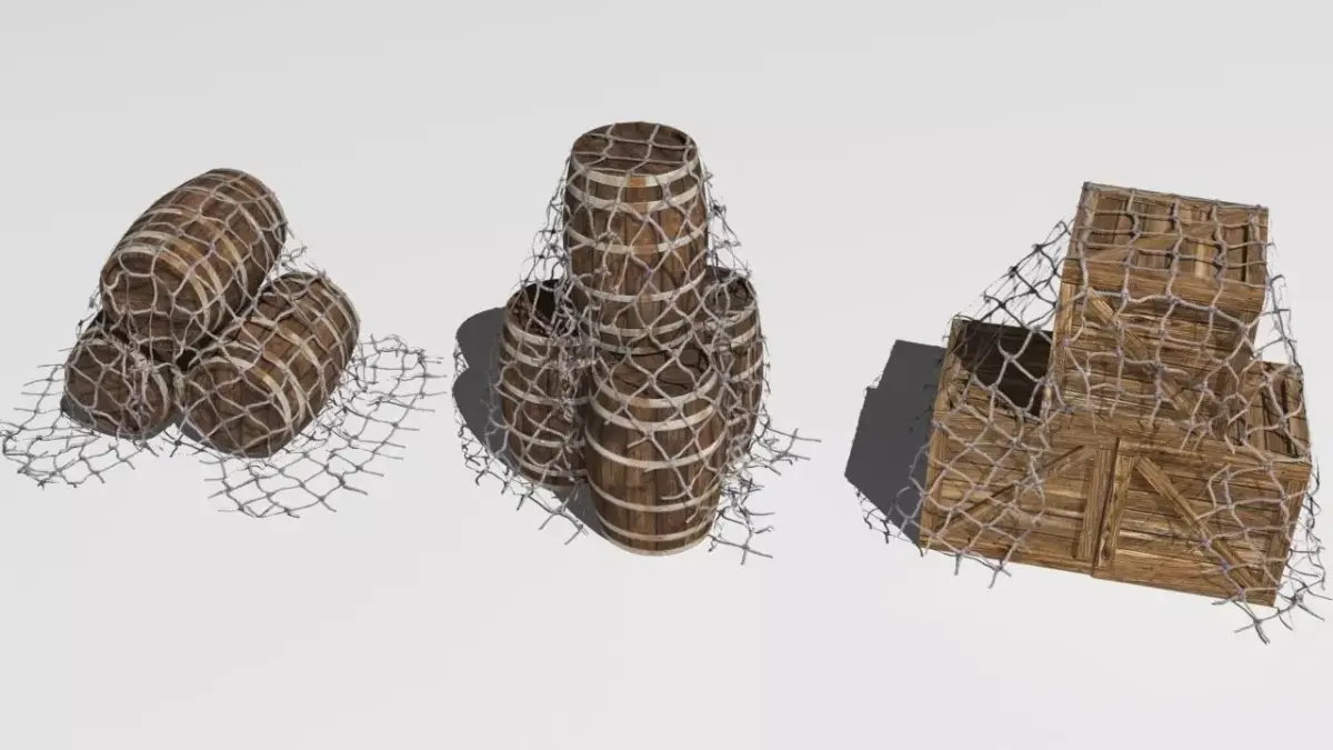 fish net  Low-poly 3D model