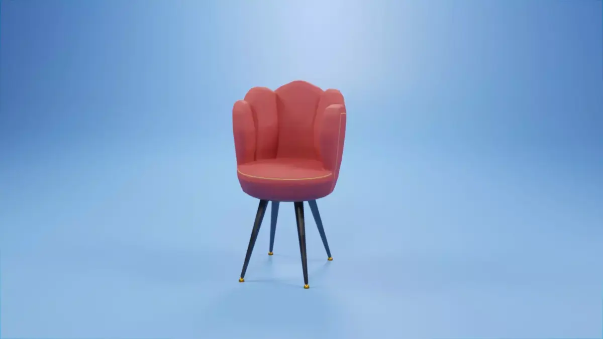 Red Unique Sofa 3D model