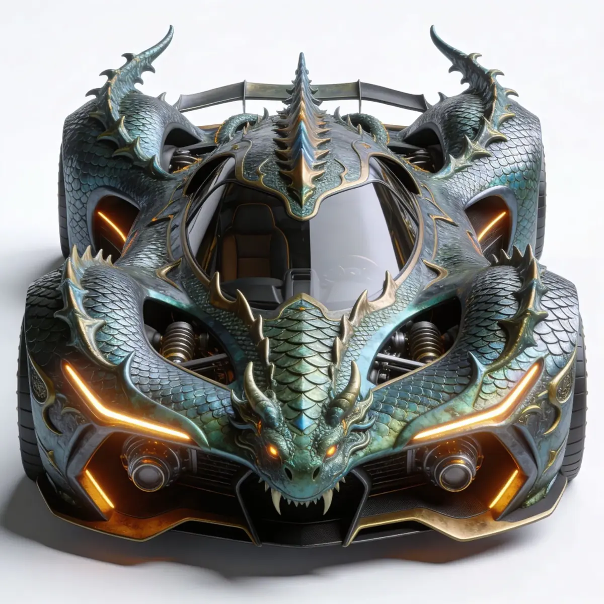 Mythic Dragon Hypercar 3D Model Low-poly 3D model