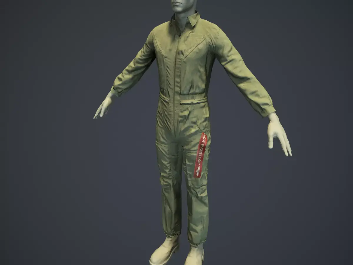 Mechanic Uniform for Games Low-poly 3D model