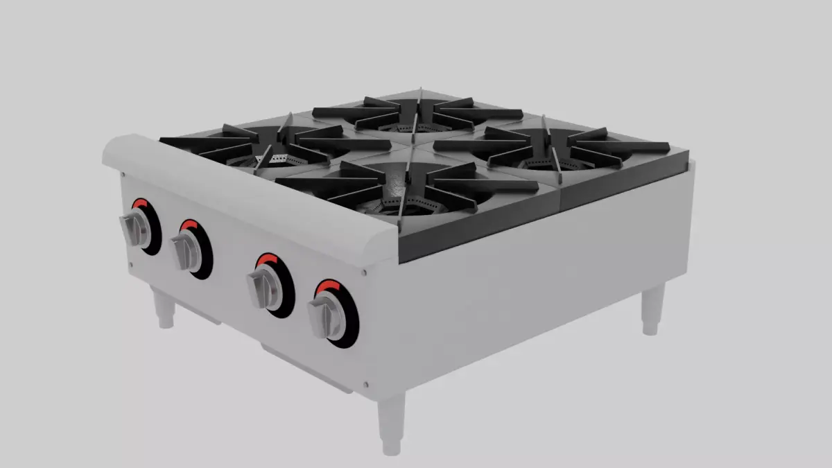 Commercial Gas Range 3D model