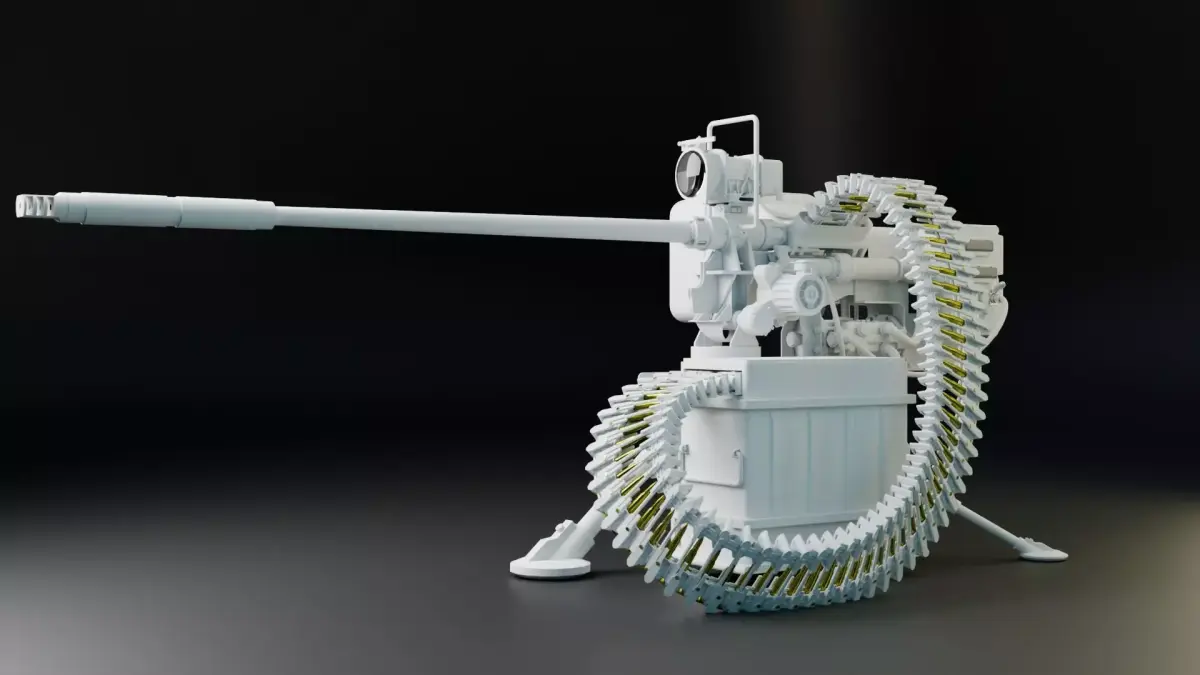 Heavy Machine Gun  Autocannon  3D model