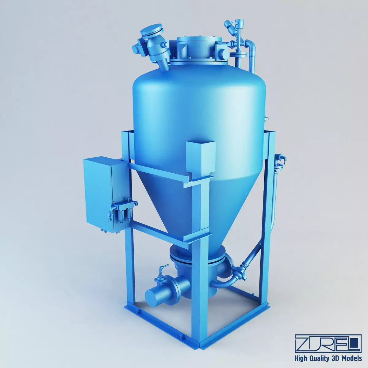 Slave conical pump Low-poly 3D model