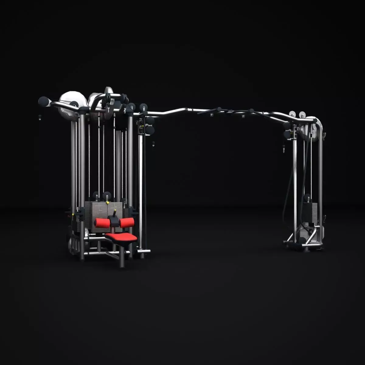 Multistation Fitness Cable Machine 3D model get