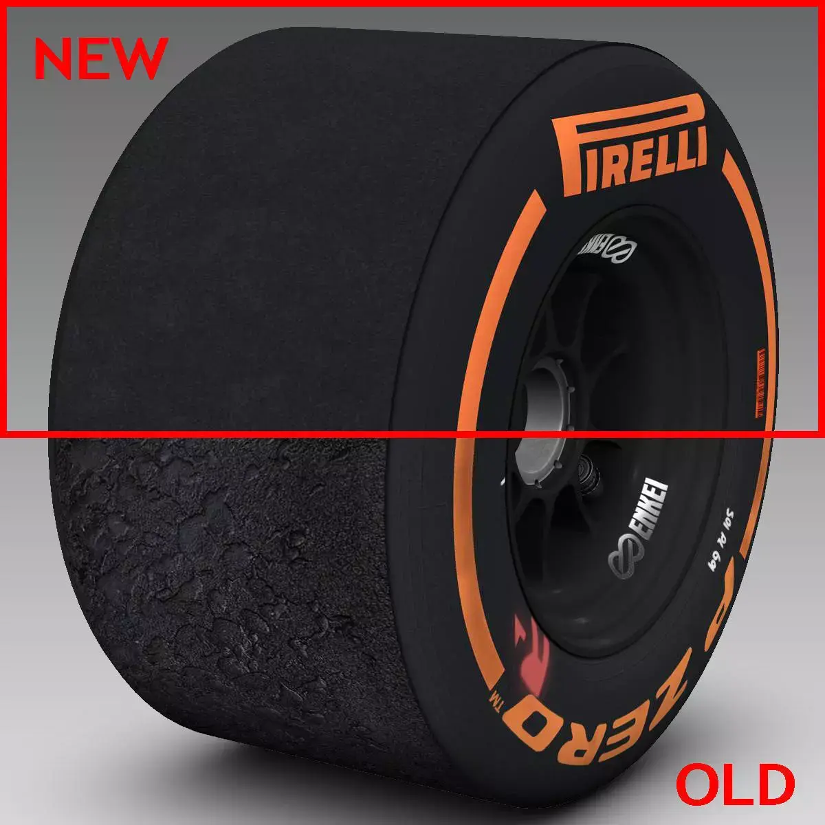 enkei hard rear tyre Low-poly 3D model