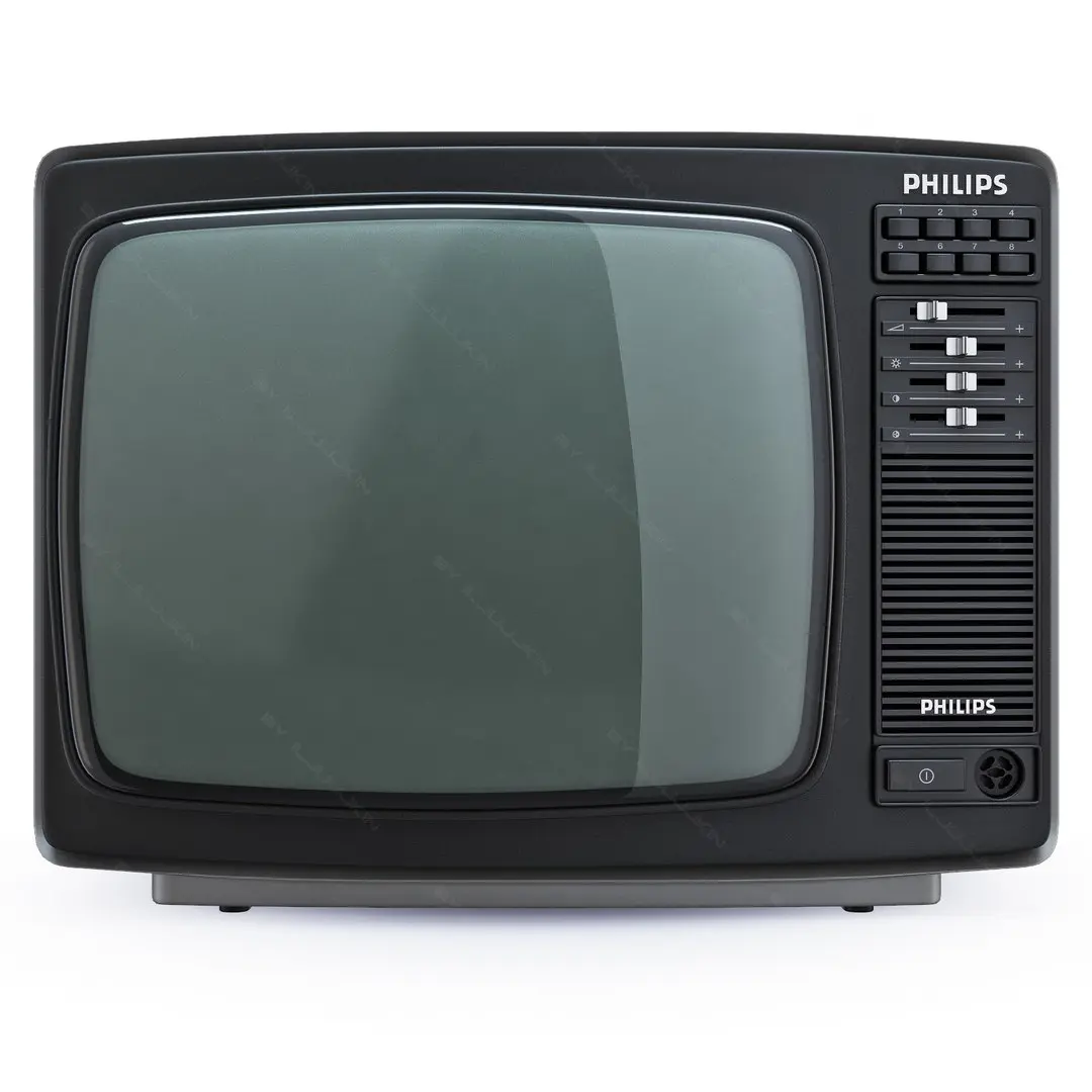 PHILIPS 14C825 retro color TV 3D model