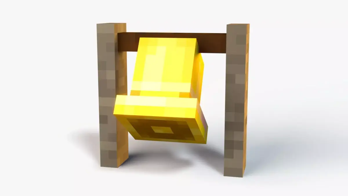 Minecraft Bell Rig Low-poly 3D model