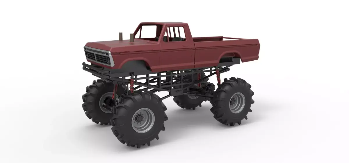Redneck Rave Mud truck Scale 1 to 25 3D print model