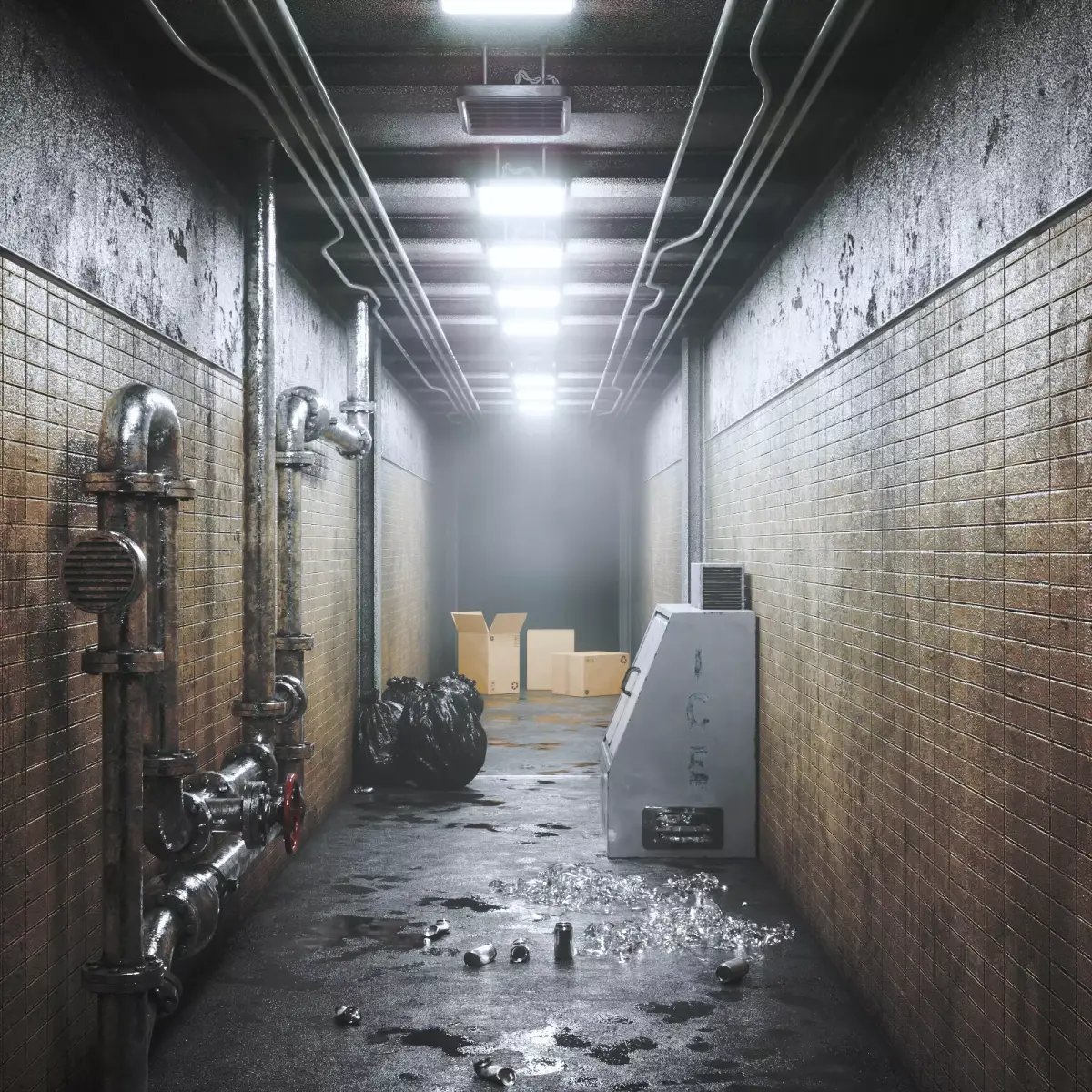 Subway Road Tunnel Low-poly 3D model