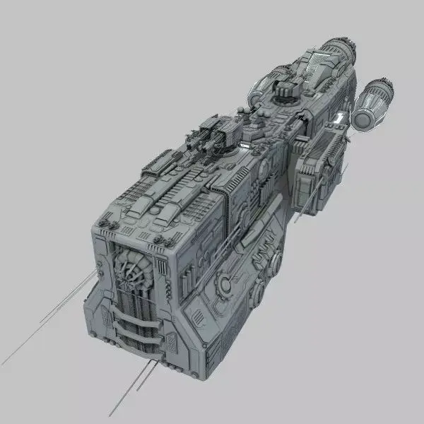 Light Cruiser - Preacher class 3D model