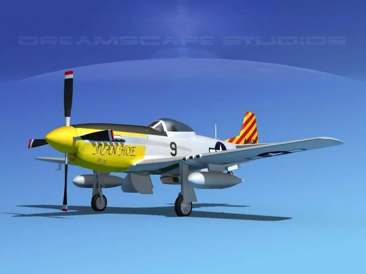 P-51D Mustang Ivanhoe 3D model