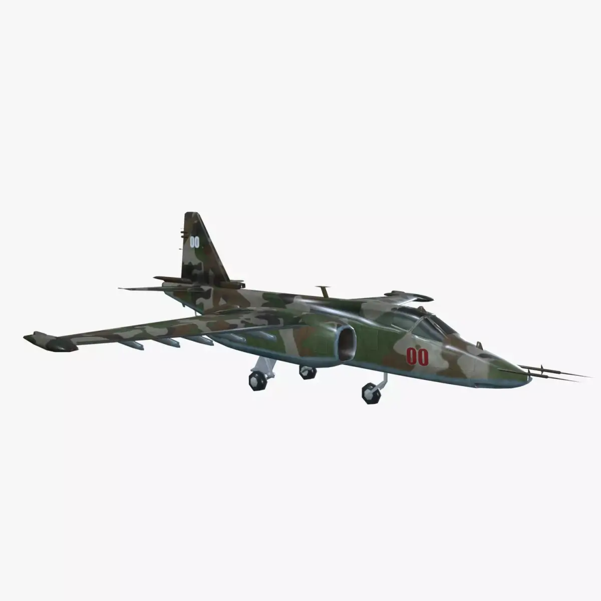 Low Poly Su-25 Frogfoot Low-poly 3D model