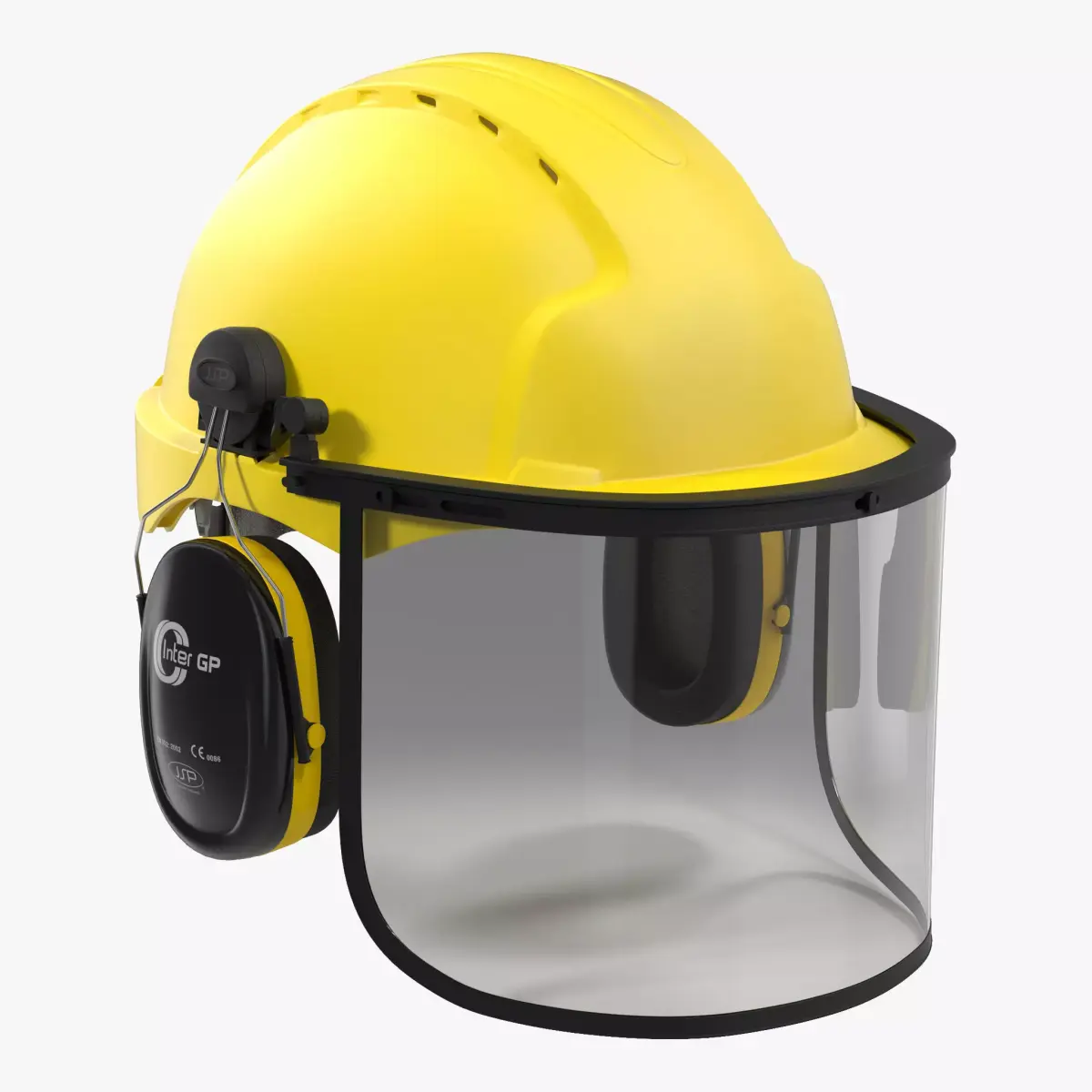 Safety Helmet 2 Yellow 3D model