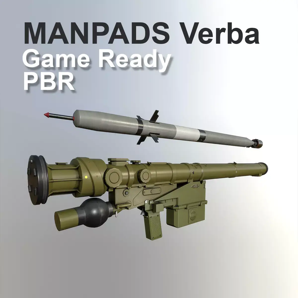 MANPADS Verba Low-poly 3D model