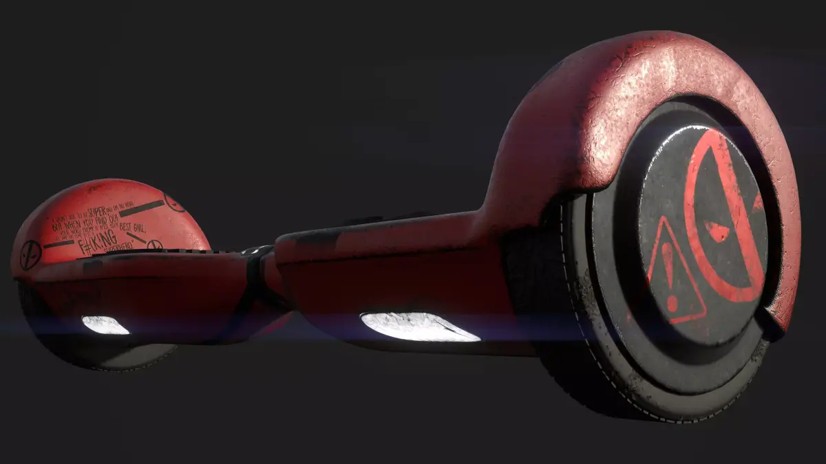 Hoverboard - Deadpool Themed Texture - Marvel 3D model