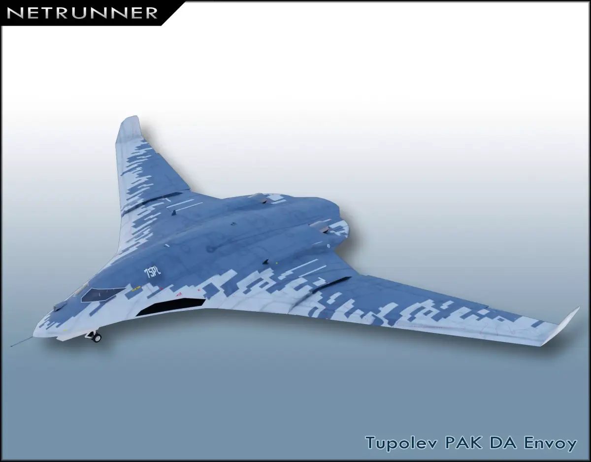 Tupolev PAK DA Envoy Low-poly 3D model