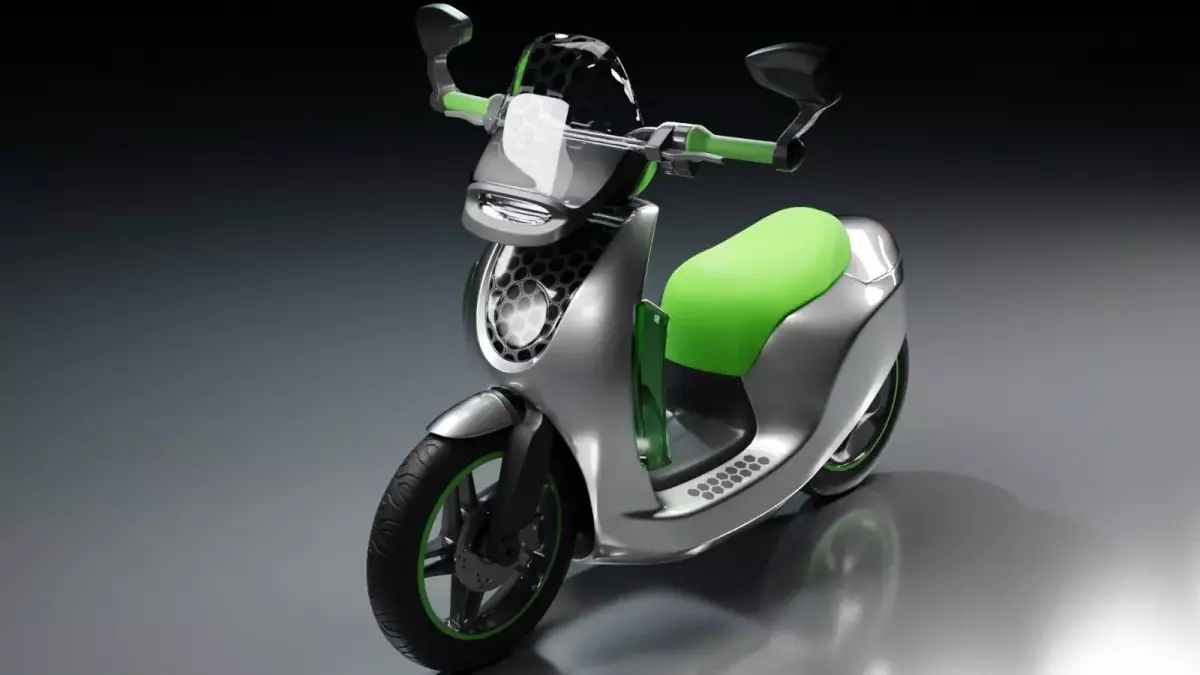 Smart EV Scooter Low-poly 3D model