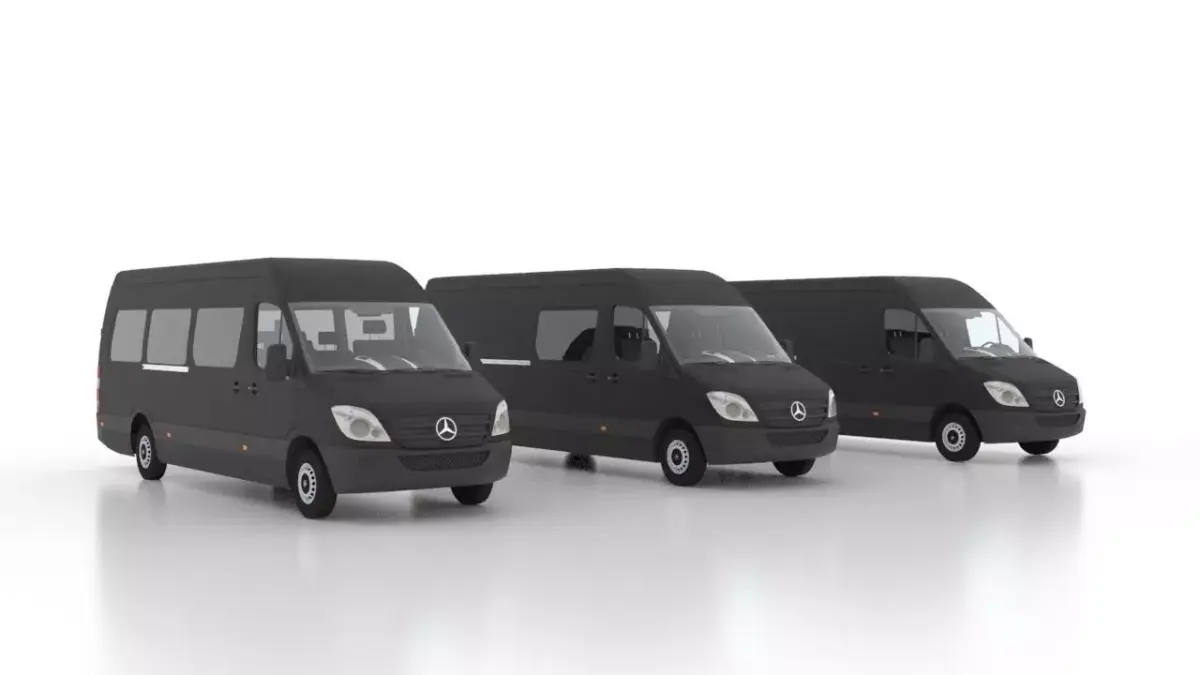 Mercedes Benz Sprinter L4H2 2009 Collection EU 3D Model Pack