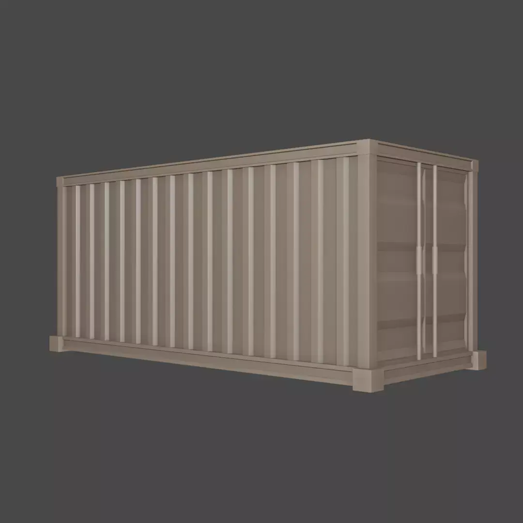 Lowpoly container cargo Free low-poly 3D model