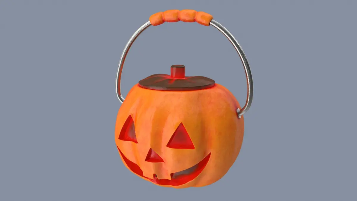 Jack-o-Lantern Toothgap Bucket 3D model