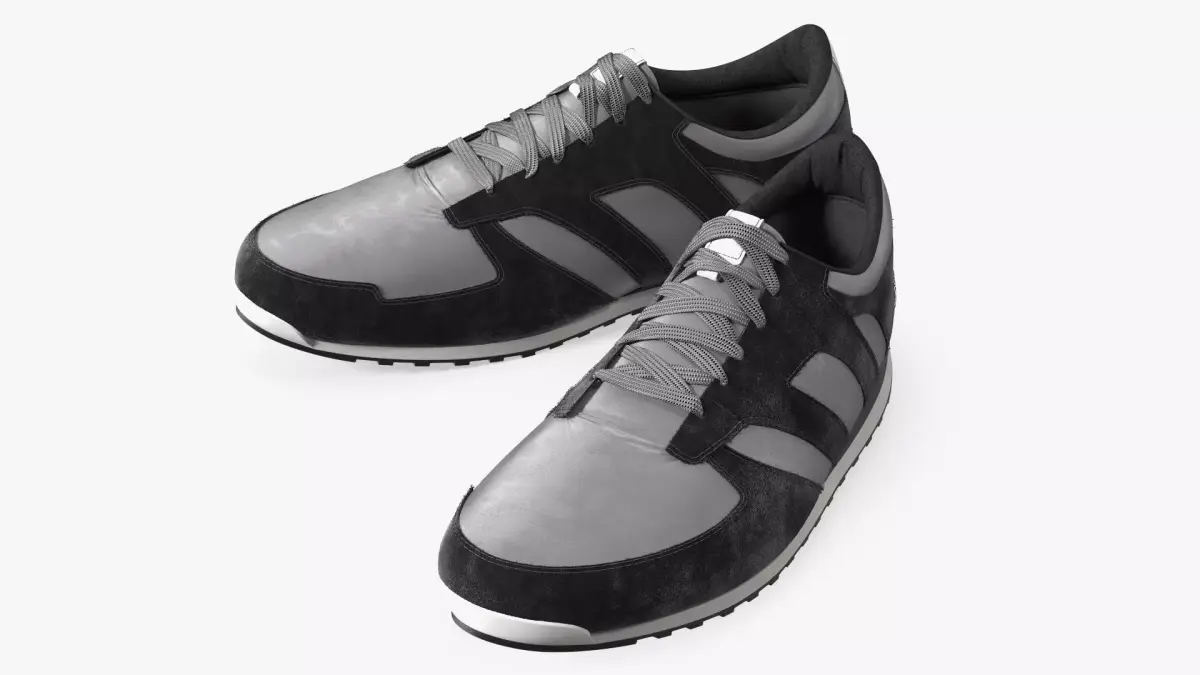 Men Sneaker Shoes Fur 3D model
